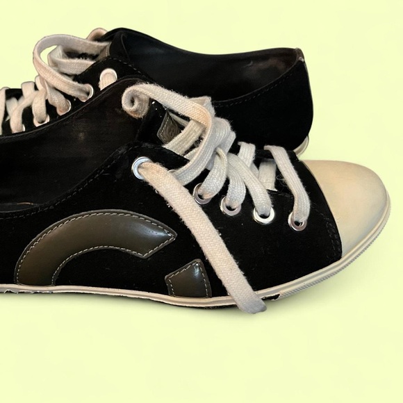Coach Vintage Low Top Leather Accent Sneakers - Picture 1 of 7